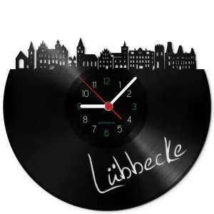 Wanduhr aus Vinyl Skyline Lübbecke