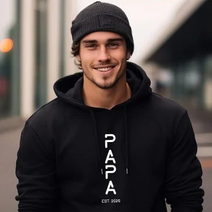 Personalisierter Hoodie für Herren - PAPA EST. Space