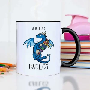 Bedruckte Tasse mit Motiv - Einschulung Drache