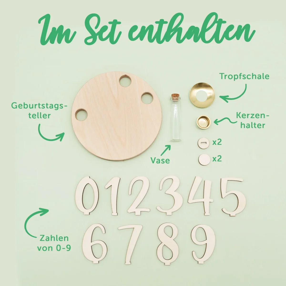 Bedruckter Geburtstagsteller für Kinder - Blumen – Image 6