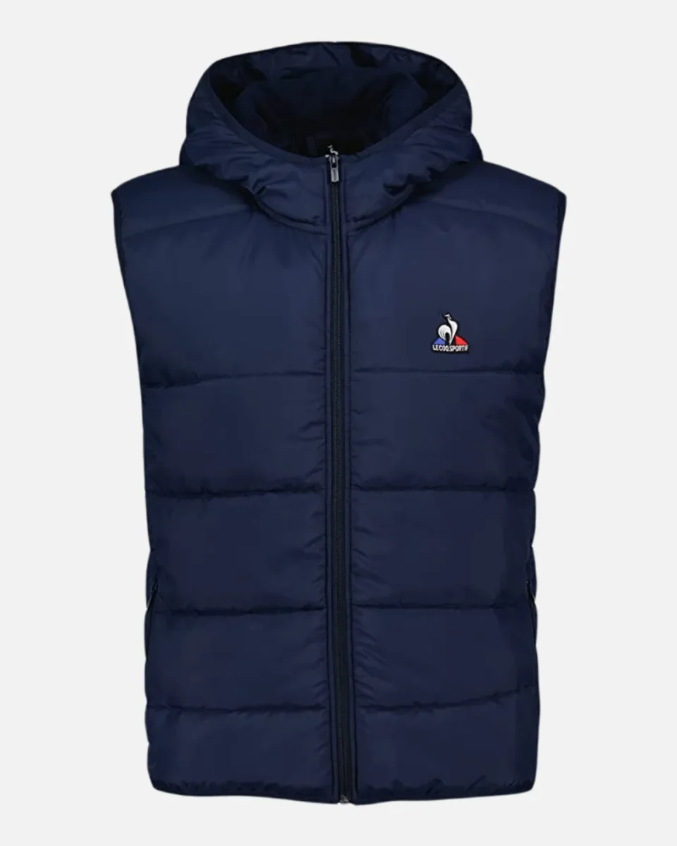 Doudoune sans manches Le Coq Sportif Tricolore - Bleu Marine – Image 2