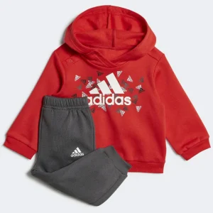 Ensemble Survêtement Adidas Bébé - Rouge/Blanc/Gris