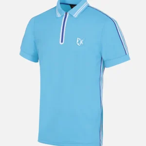 Polo FK Teams - Bleu Ciel/Blanc