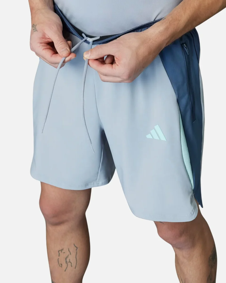 Short Adidas Tech Apparel Colorblock - Gris/Bleu – Image 2